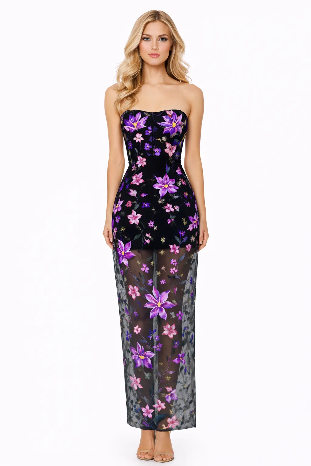ENCHANTED FLORAL CORSET MAXI – ROMANTIC LUXE | MDU380US