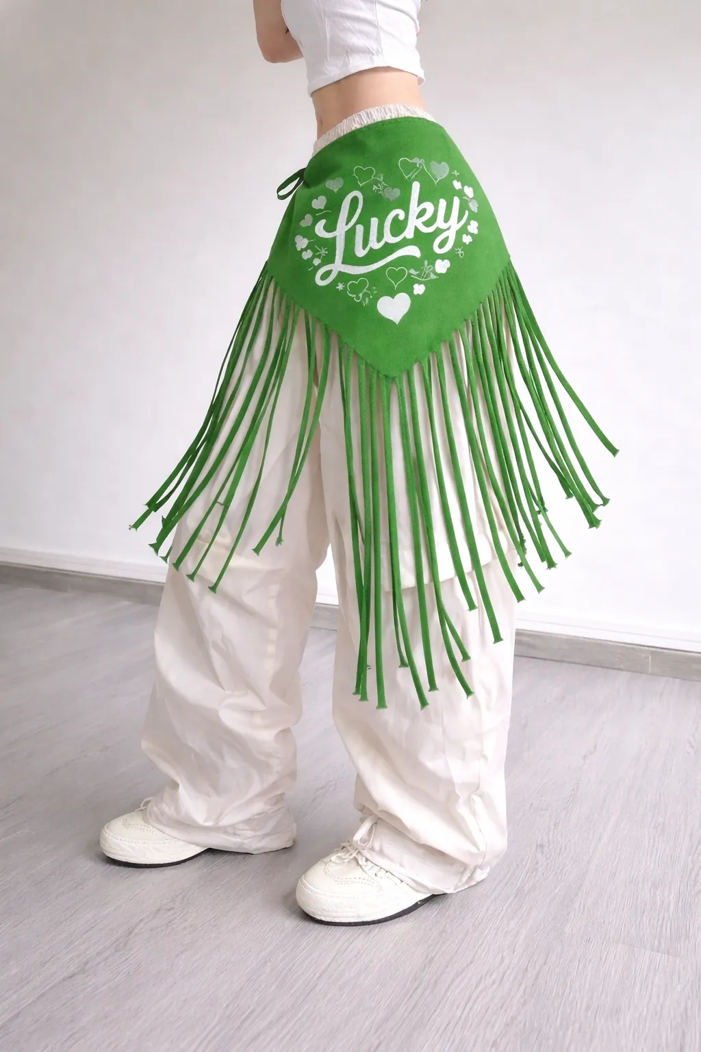 LUCKY CLOVER FRINGE WRAP – FESTIVE STREETWEAR | MDU388US