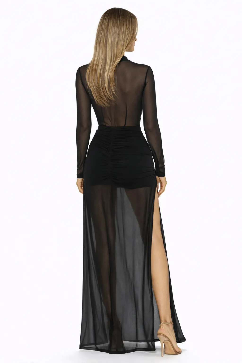 Alternative view of ETHEREAL NOIR SHEER MAXI – GOTHIC ROMANCE |MDU373US