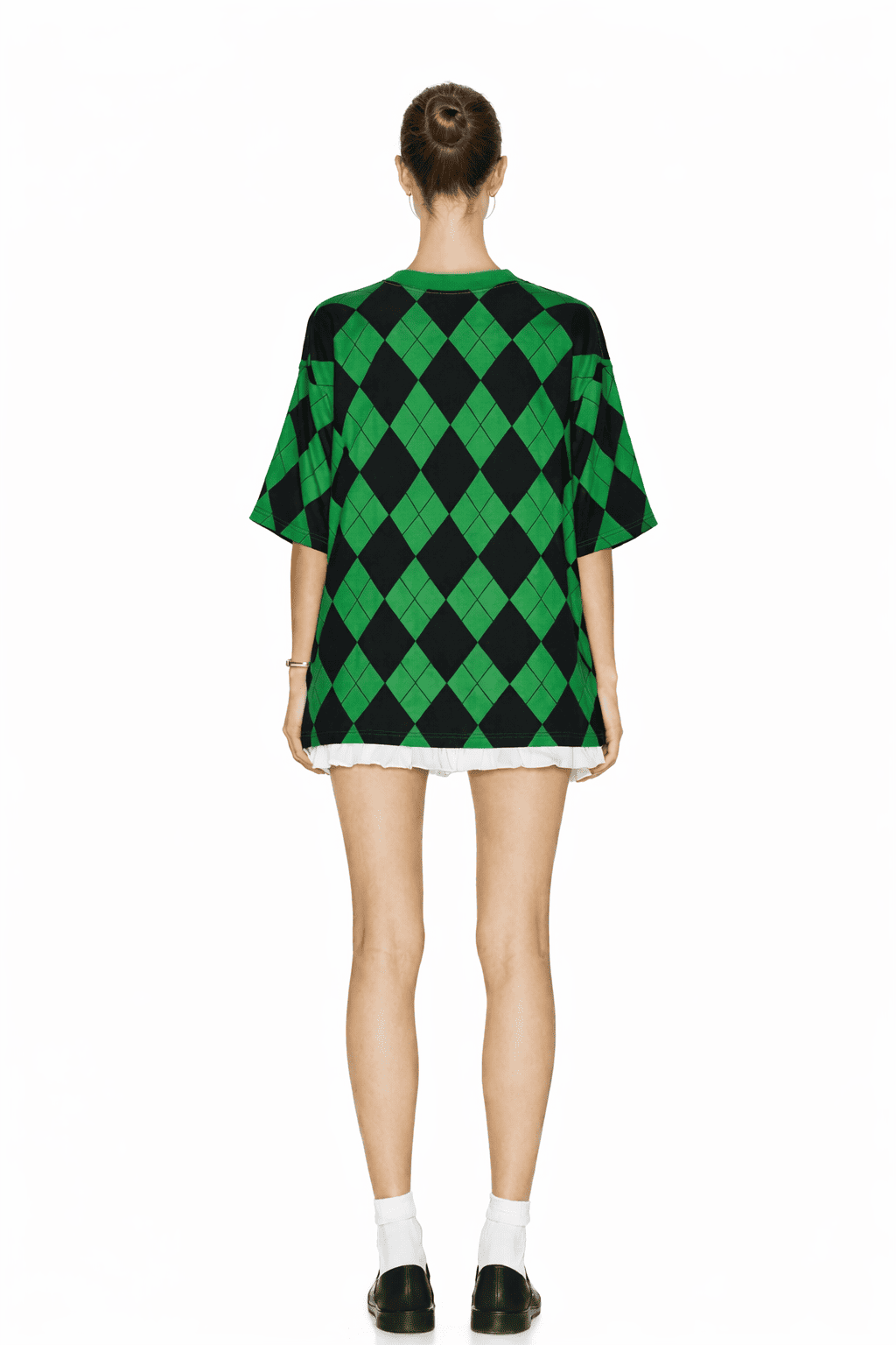 Alternative view of IRISH ARGYLE OVERSIZE TEE – FESTIVE PREPPY STYLE | MDU397US