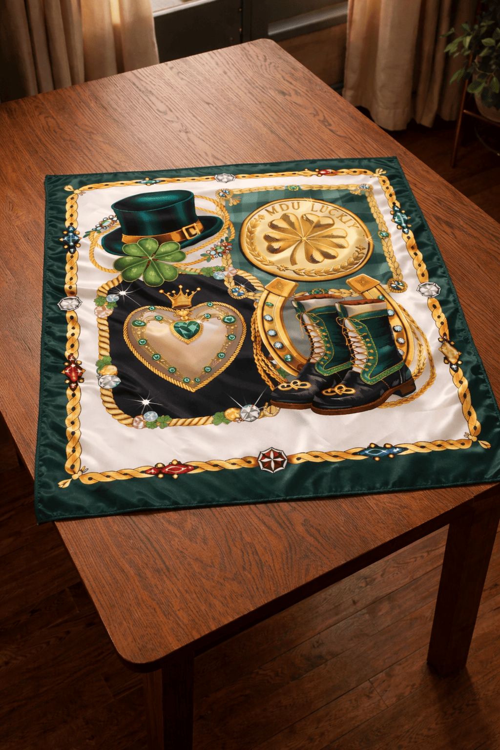 Alternative view of FESTIVE FORTUNE SILK SCARF – LUXURY HERITAGE ACCESSORY | MDU400US