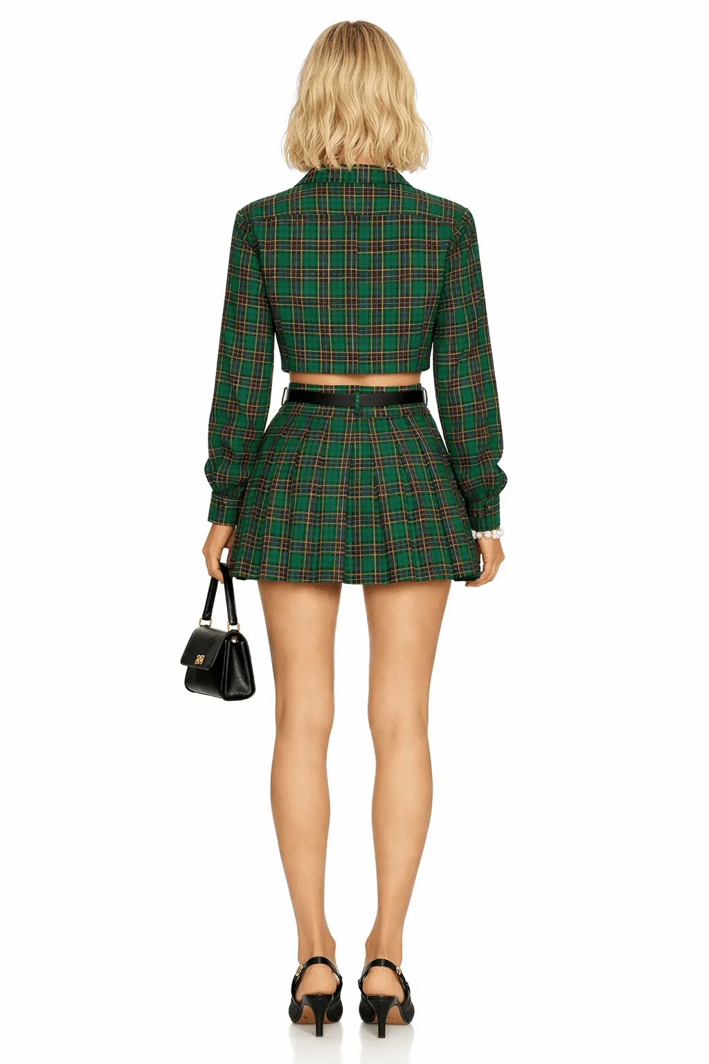 Alternative view of ACADEMY PLAID CO-ORD SET – PREPPY FESTIVE CHIC | MDU406US