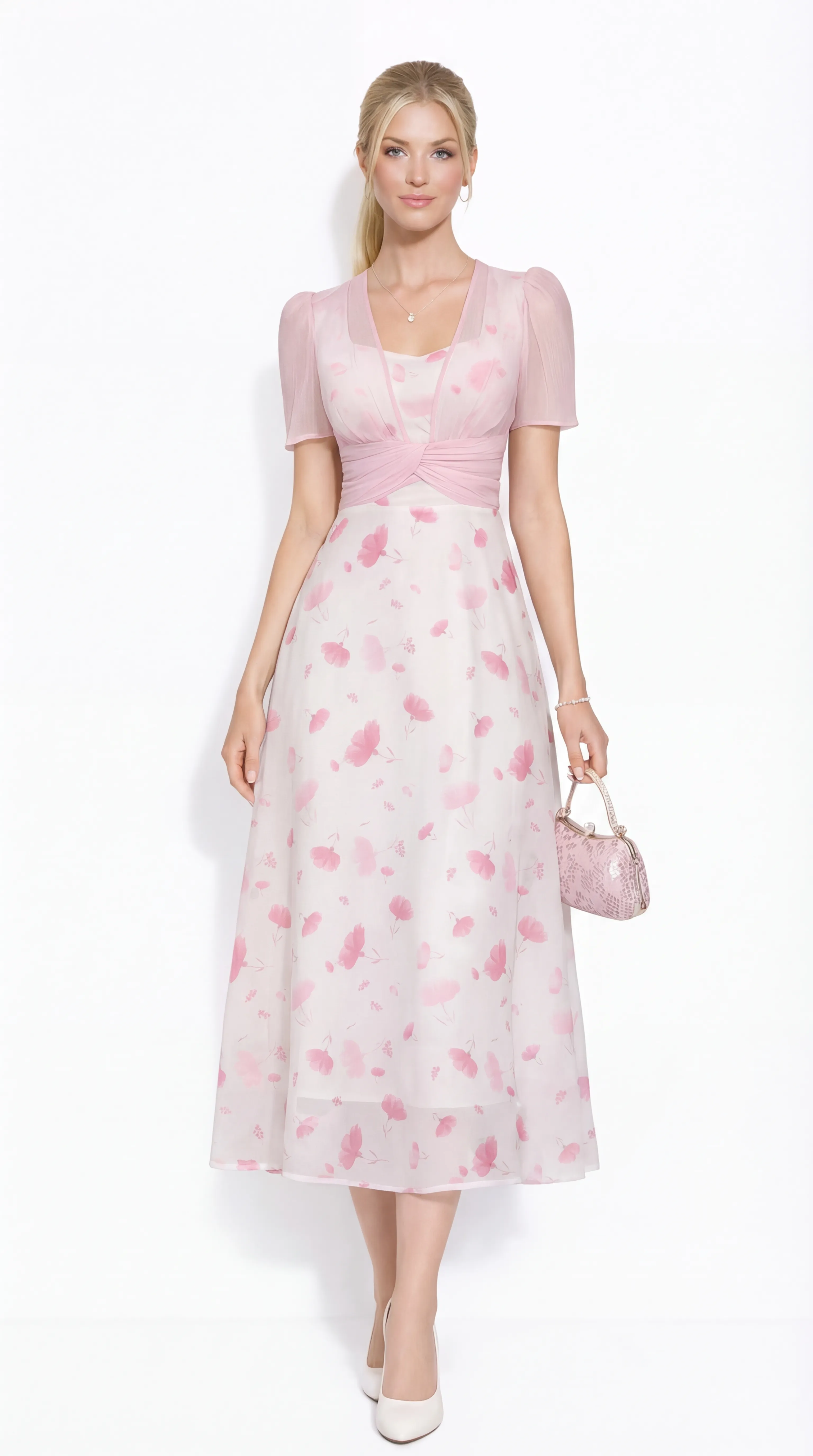 BLOSSOM RIBBON MIDI – ORGANZA & CREPE FUSION | MDU4854
