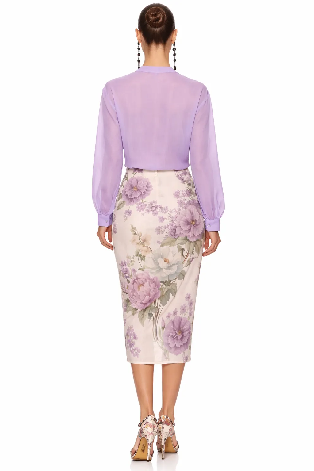 Alternative view of ETHEREAL GARDEN ENSEMBLE – PREMIUM VOILE & SILK SET | MUS429