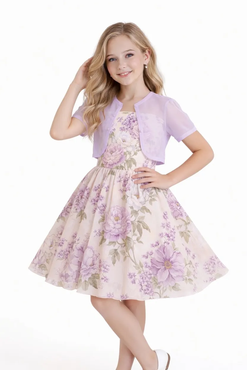 Alternative view of BOTANICAL GARDEN PARTY SET – PREMIUM VOILE & PRINTED SILK | MUS430