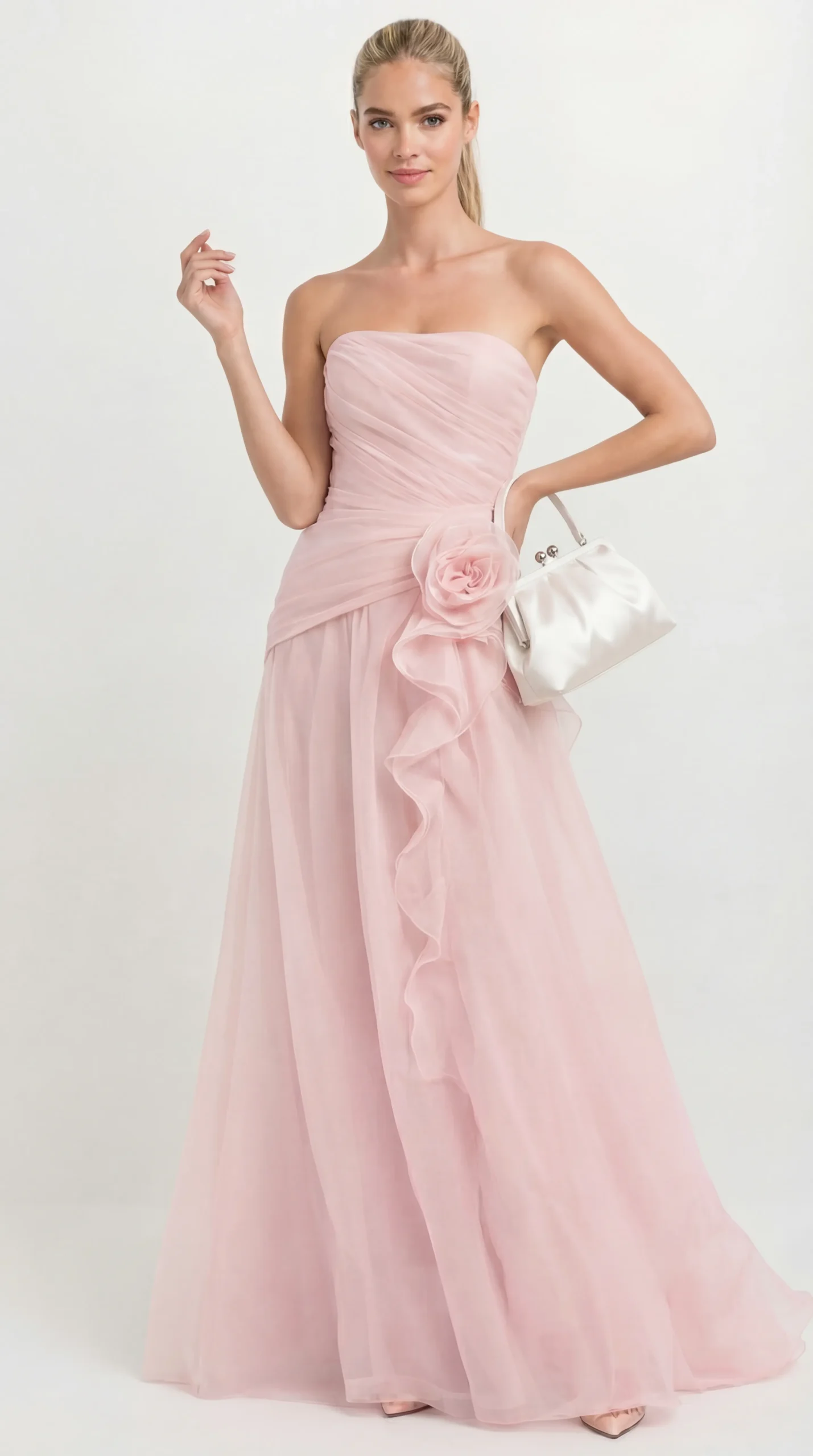 BLOSSOM CHIFFON BALLGOWN – PREMIUM SILK TƠ | MUS465
