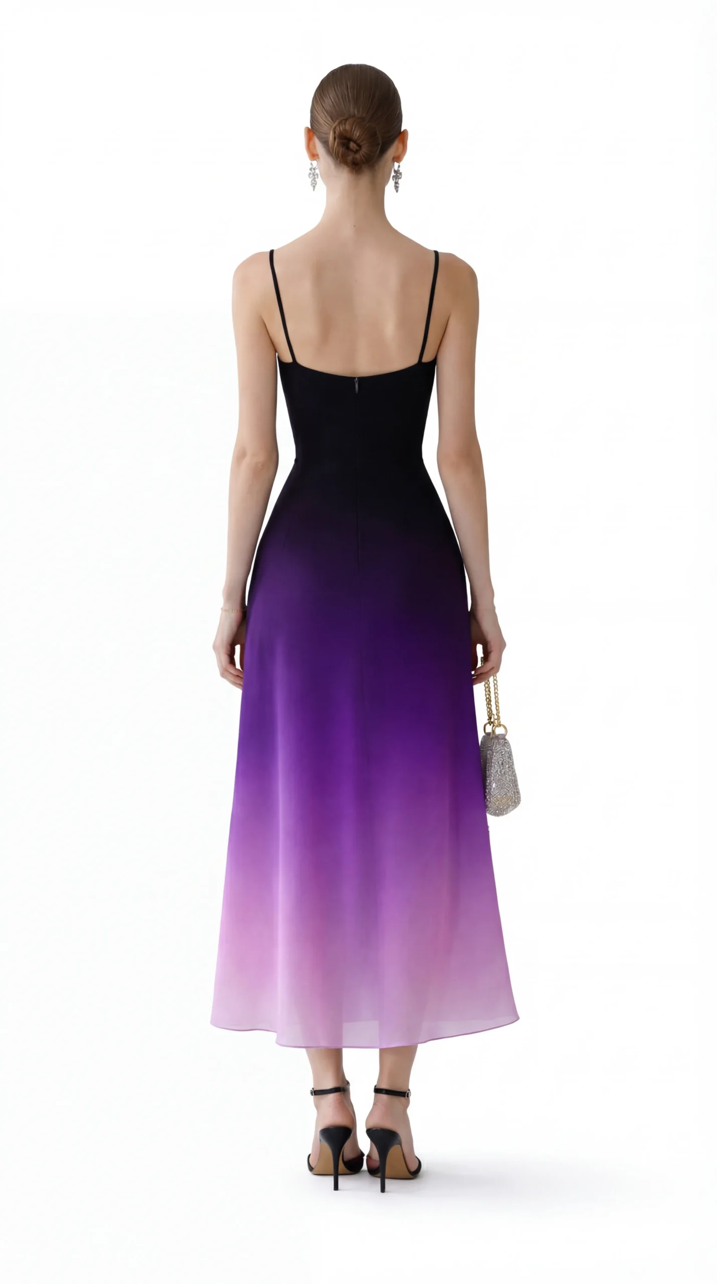 Alternative view of TWILIGHT GRADIENT SLIP DRESS – PREMIUM SILK TƠ | MUS547