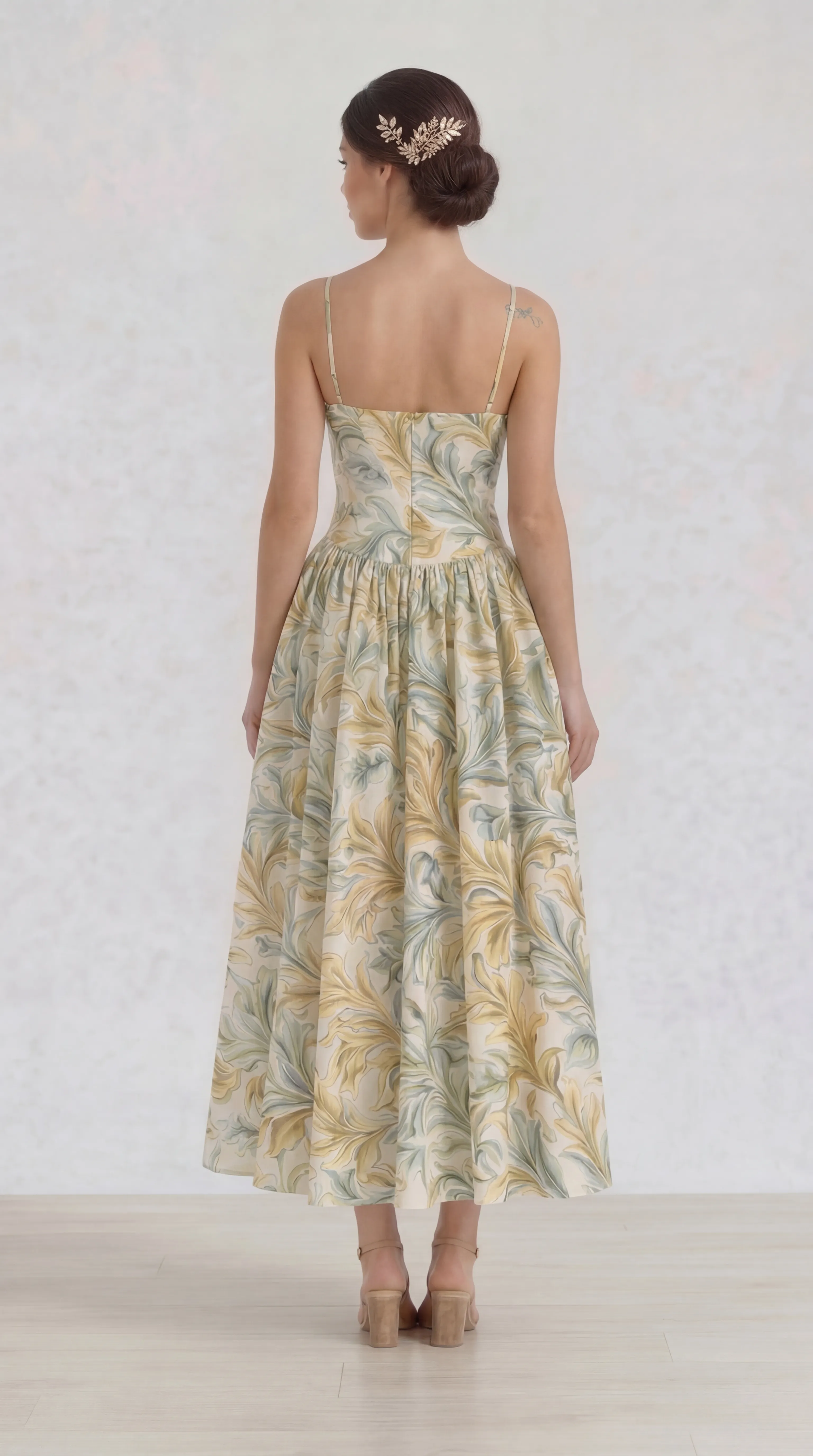 Alternative view of GOLDEN LEAF ARTISAN MIDI – PREMIUM PRINTED COTTON | MUS511